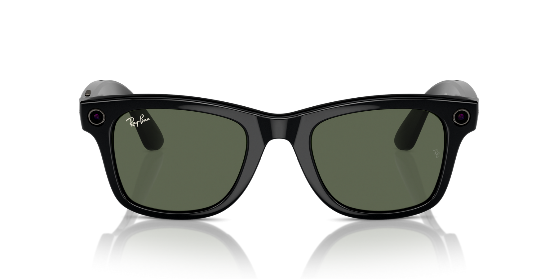 RAY BAN META 4006 WAYFARER BLACK G15 GREEN MEDIUM
