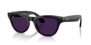 Ray-Ban Meta AI Skyler Cat Eye Smart Eyewear Sunglass Shiny Black RW4010 Transitions Amethyst