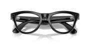 Ray-Ban Meta AI Skyler Cat Eye Smart Eyewear Sunglass Shiny Black RW4010 Transitions Blue