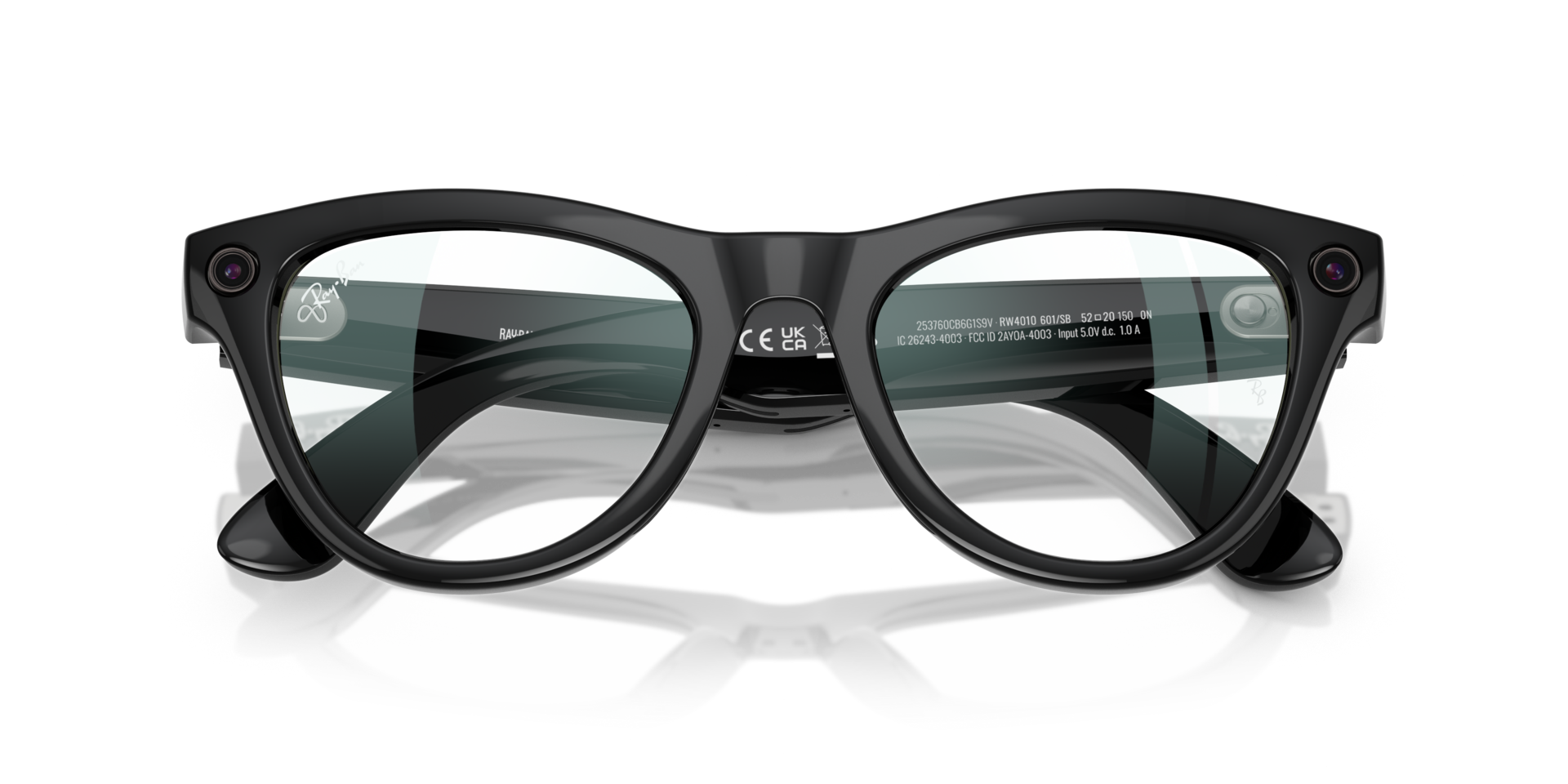Ray-Ban Meta AI Skyler Cat Eye Smart Eyewear Shiny Black RW4010