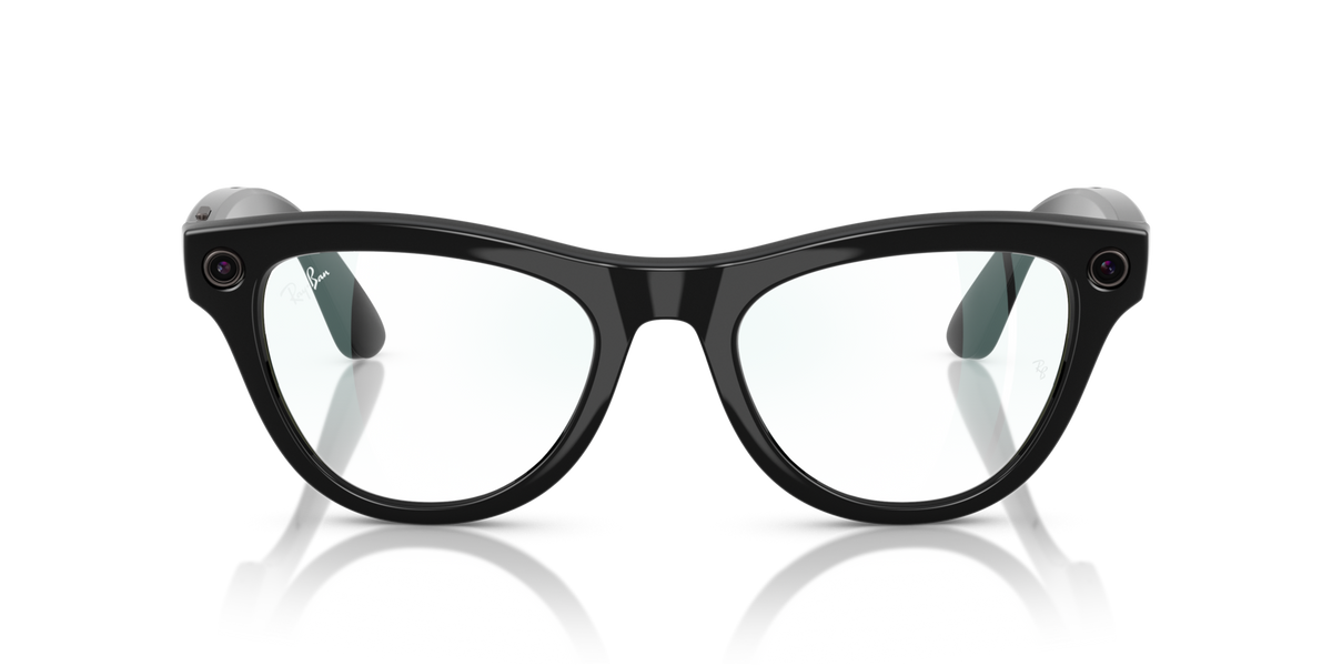Ray-Ban Meta AI Skyler Cat Eye Smart Eyewear Shiny Black RW4010