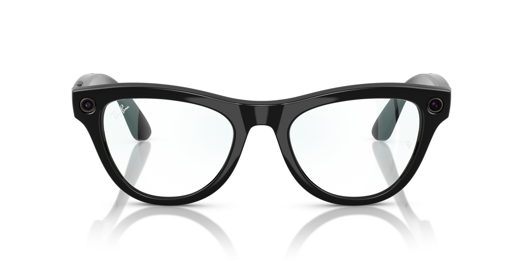 Ray-Ban Meta AI Skyler Cat Eye Smart Eyewear Shiny Black RW4010