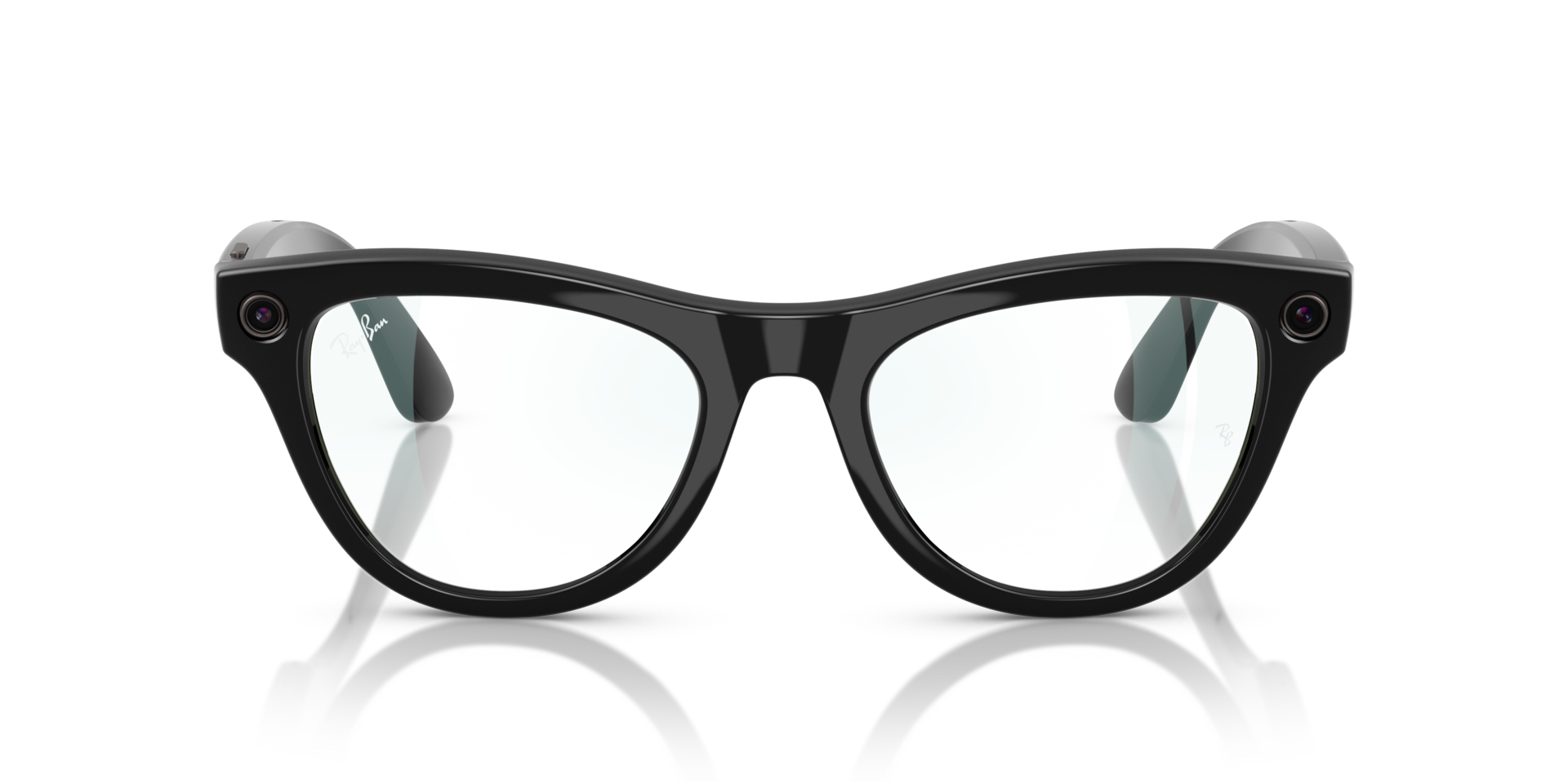 Ray-Ban Meta AI Skyler Cat Eye Smart Eyewear Shiny Black RW4010