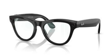 Ray-Ban Meta AI Skyler Cat Eye Smart Eyewear Shiny Black RW4010
