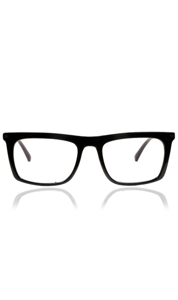 Colour Frame Series Stylish Spectacle Frames for Men | Blue Rays Protection Rectangle Eyewear with Anti Glare Glasses for Men and Women (Black)