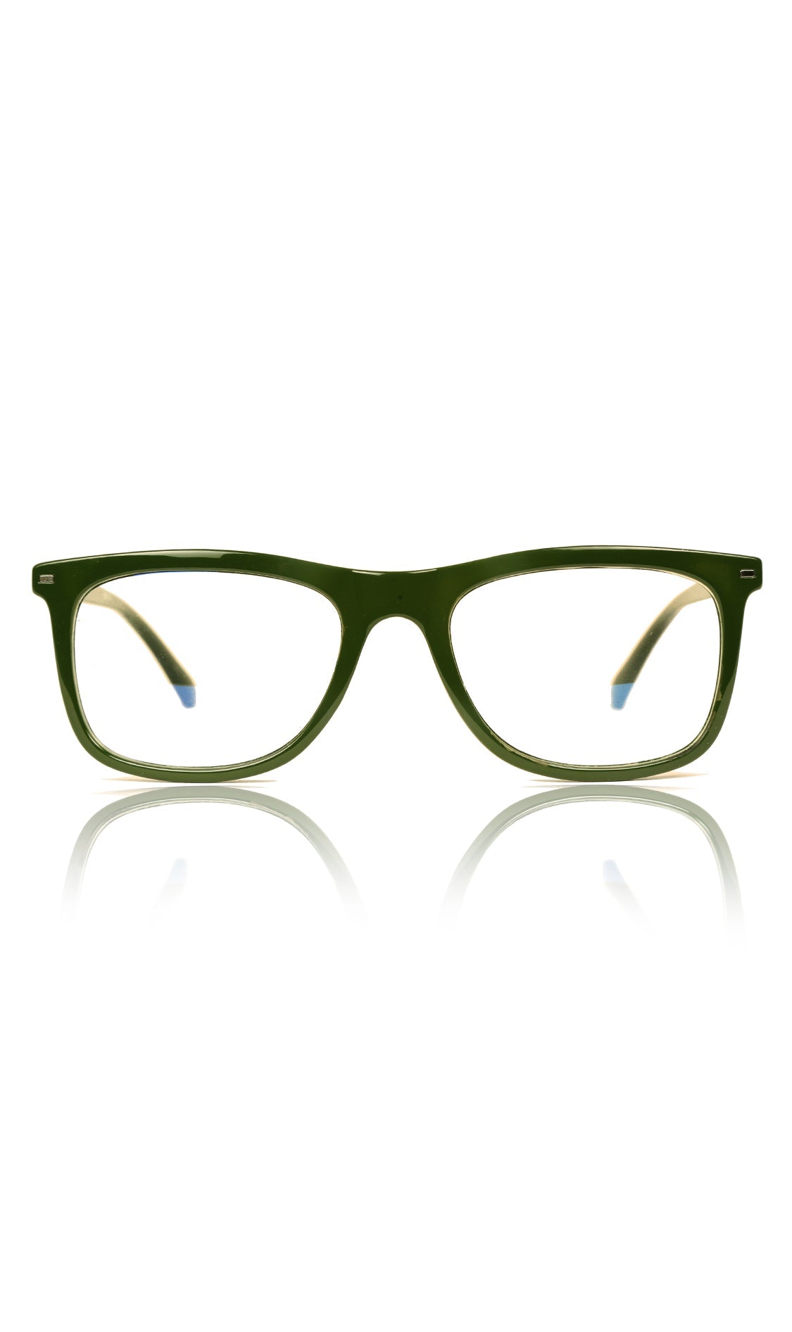 Colour Frame Series Eyewears | Blue Rays Protection Wayfare Stylish Spectacles With Anti Glare Eyeglasses For Men and Women Eyewears (Leaf Green)