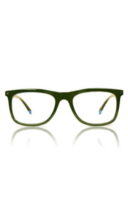 Colour Frame Series Eyewears | Blue Rays Protection Wayfare Stylish Spectacles With Anti Glare Eyeglasses For Men and Women Eyewears (Leaf Green)
