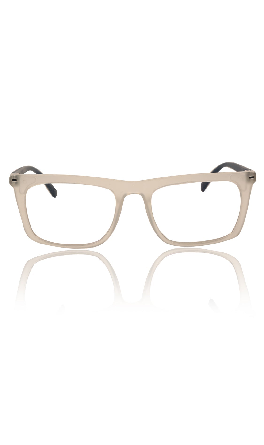 Colour Frame Series Stylish Spectacle Frames for Men | Blue Rays Protection Rectangle Eyewear with Anti Glare Glasses for Men and Women (Matte Transparent)
