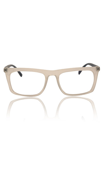 Colour Frame Series Stylish Spectacle Frames for Men | Blue Rays Protection Rectangle Eyewear with Anti Glare Glasses for Men and Women (Matte Transparent)