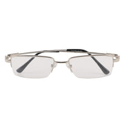 Flexible Arms Metal Half Rim Frame (Silver)