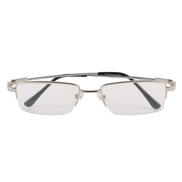 Flexible Arms Metal Half Rim Frame (Silver)