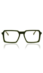 Colour Frame Series Eyewears | Blue Rays Protection Square Stylish Spectacles With Anti Glare Eyeglasses For Men and Women Eyewears (Leaf green)