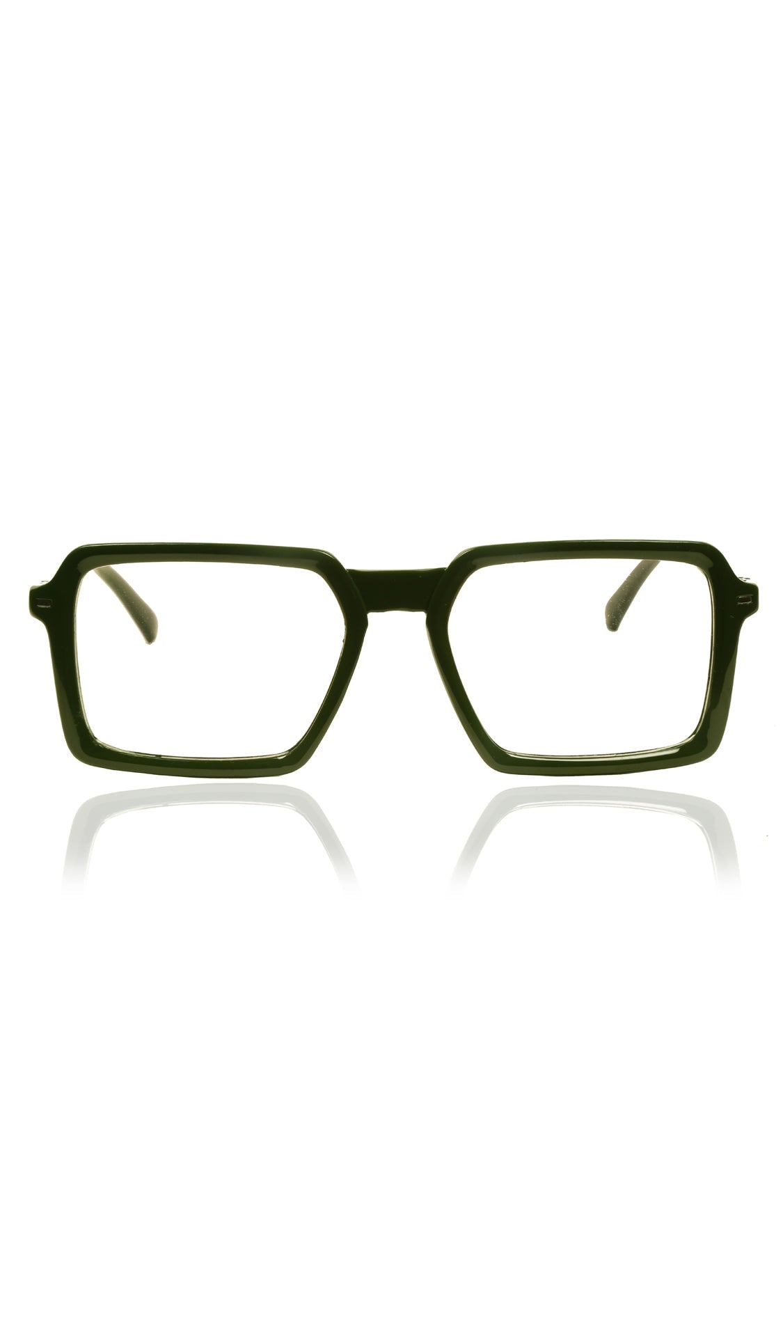 Colour Frame Series Eyewears | Blue Rays Protection Square Stylish Spectacles With Anti Glare Eyeglasses For Men and Women Eyewears (Leaf green)