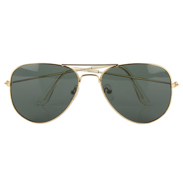 Aviator UV Protection Sunglass (Gold and Green)