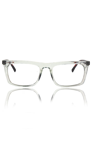 Colour Frame Series Stylish Spectacle Frames for Men | Blue Rays Protection Rectangle Eyewear with Anti Glare Glasses for Men and Women (Printed Transparent)