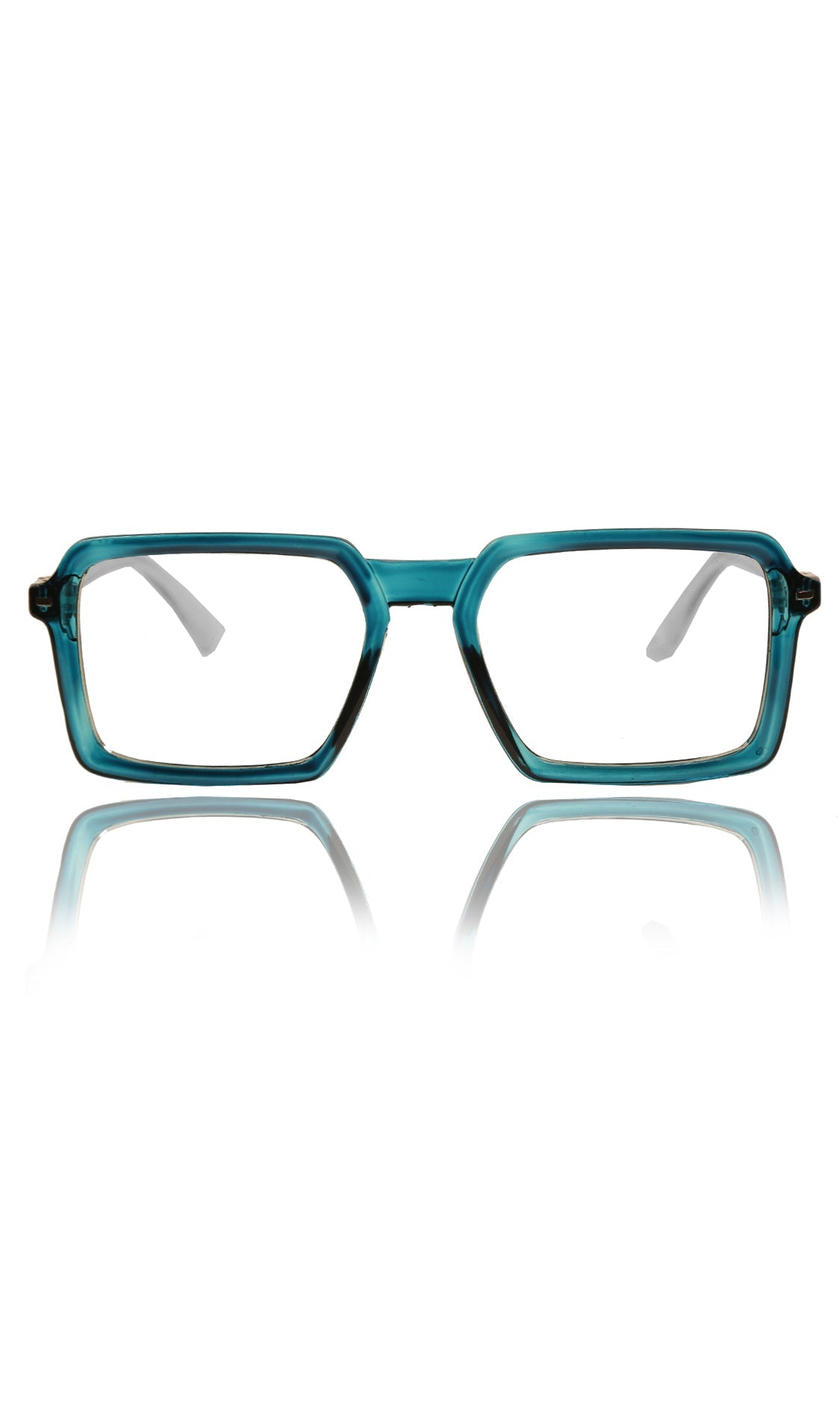 Colour Frame Series Eyewears | Blue Rays Protection Square Stylish Spectacles With Anti Glare Eyeglasses For Men and Women Eyewears (Turquoise Blue)