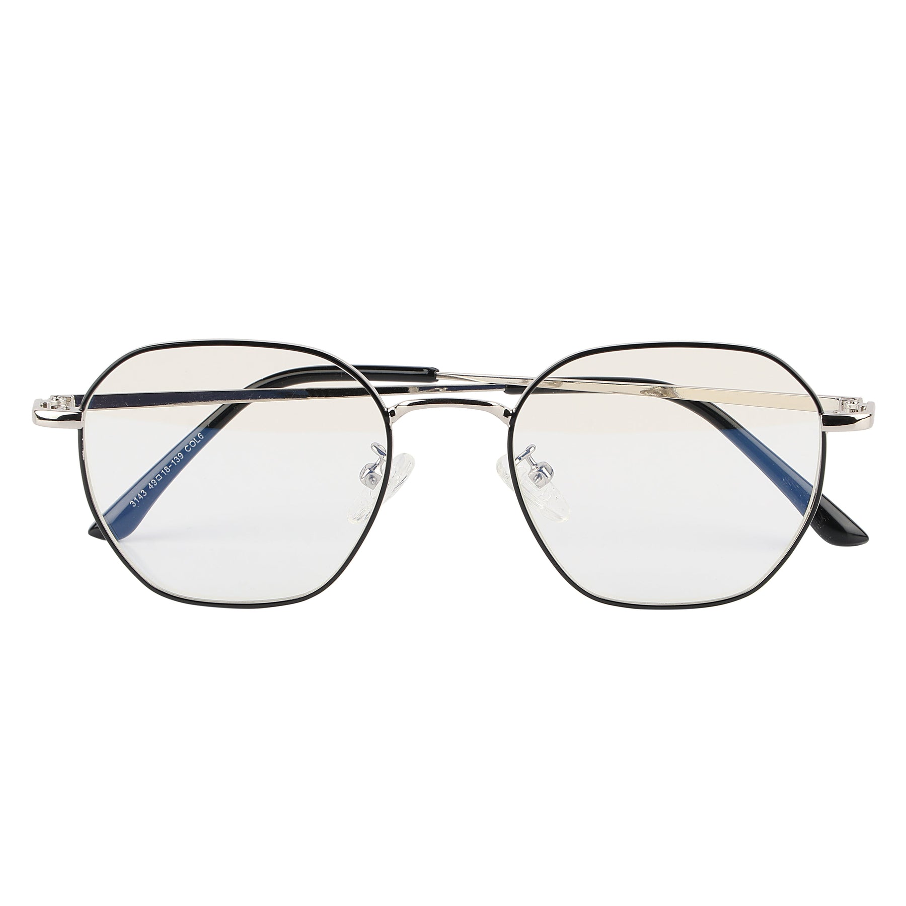 Premium Quality Hexagonal Metal Frame (Black & Silver)