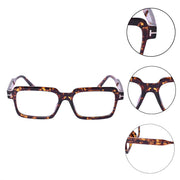 Premium Pure Sheet Square Eyeglasses (Tiger Print)