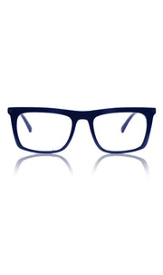Colour Frame Series Stylish Spectacle Frames for Men | Blue Rays Protection Rectangle Eyewear with Anti Glare Glasses for Men and Women (Blue)
