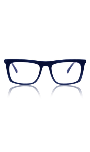 Colour Frame Series Stylish Spectacle Frames for Men | Blue Rays Protection Rectangle Eyewear with Anti Glare Glasses for Men and Women (Blue)