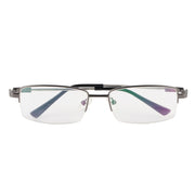 Flexible Arms Metal Half Rim Frame (Grey)