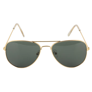 Aviator UV Protection Sunglass (Gold and Green)