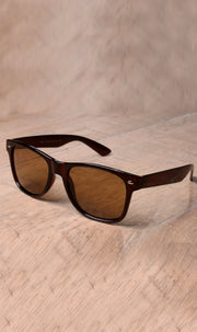 Stylish Looking Fashionable UV Protection Sunglasses Wayfare Shape Eyeshades For Men and Women (Brown)