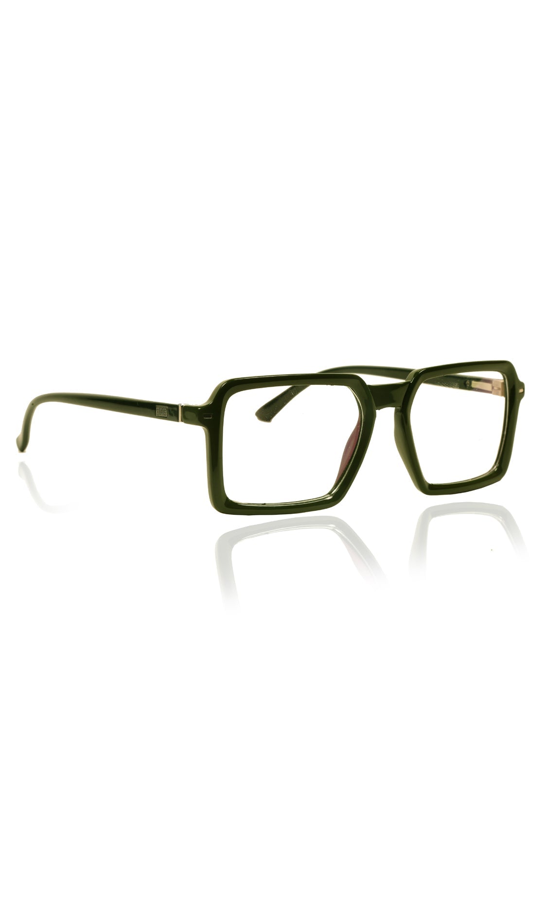 Colour Frame Series Eyewears | Blue Rays Protection Square Stylish Spectacles With Anti Glare Eyeglasses For Men and Women Eyewears (Leaf green)
