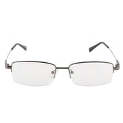 Flexible Arms Metal Half Rim Frame (Grey)
