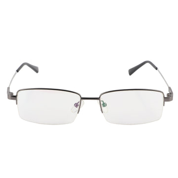 Flexible Arms Metal Half Rim Frame (Grey)