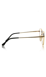 Premium Series Cat Eye Metal Designer Frame Women Spectacle | Fashionable Blu Cut Anti Glare Eyeglasses For Computer, Mobile Phone and Blue Rays Protection Eyewear (Black and Gold)