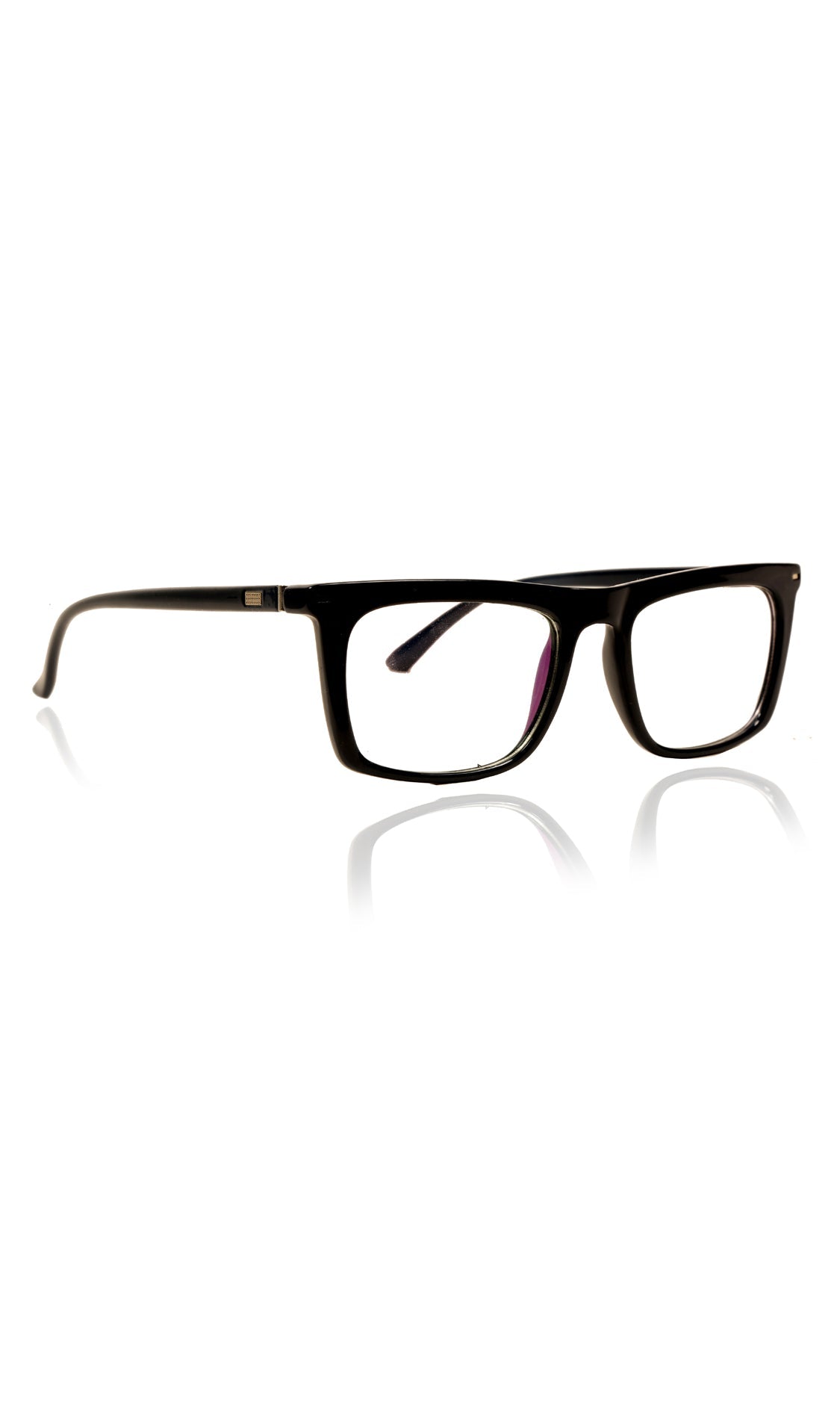 Colour Frame Series Stylish Spectacle Frames for Men | Blue Rays Protection Rectangle Eyewear with Anti Glare Glasses for Men and Women (Black)