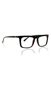 Colour Frame Series Stylish Spectacle Frames for Men | Blue Rays Protection Rectangle Eyewear with Anti Glare Glasses for Men and Women (Black)