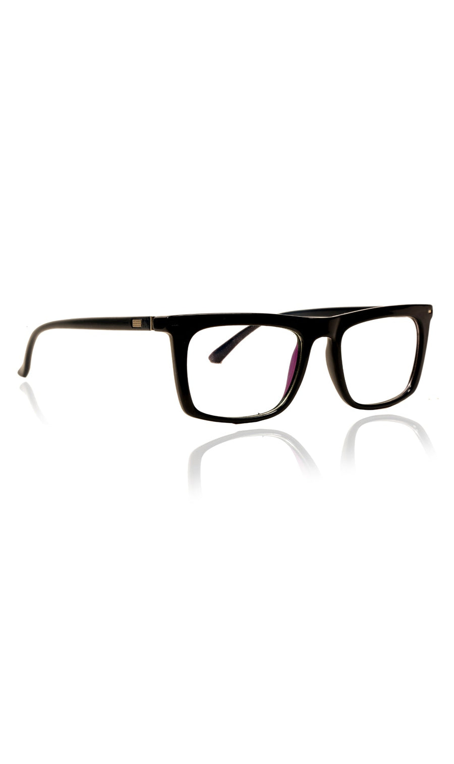Colour Frame Series Stylish Spectacle Frames for Men | Blue Rays Protection Rectangle Eyewear with Anti Glare Glasses for Men and Women (Black)