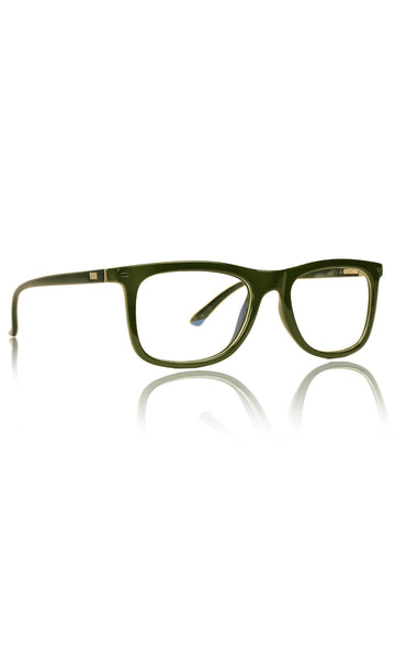 Colour Frame Series Eyewears | Blue Rays Protection Wayfare Stylish Spectacles With Anti Glare Eyeglasses For Men and Women Eyewears (Leaf Green)