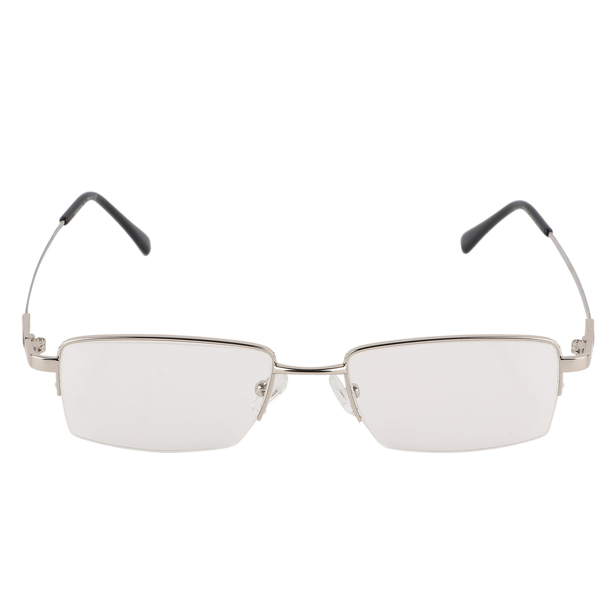 Flexible Arms Metal Half Rim Frame (Silver)