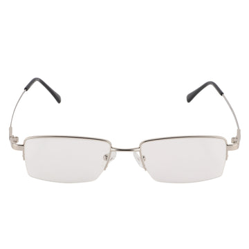 Flexible Arms Metal Half Rim Frame (Silver)