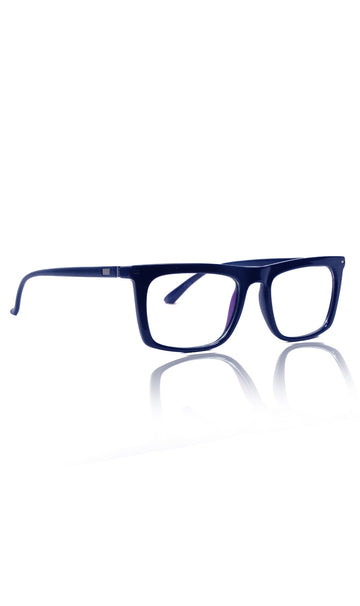 Colour Frame Series Stylish Spectacle Frames for Men | Blue Rays Protection Rectangle Eyewear with Anti Glare Glasses for Men and Women (Blue)