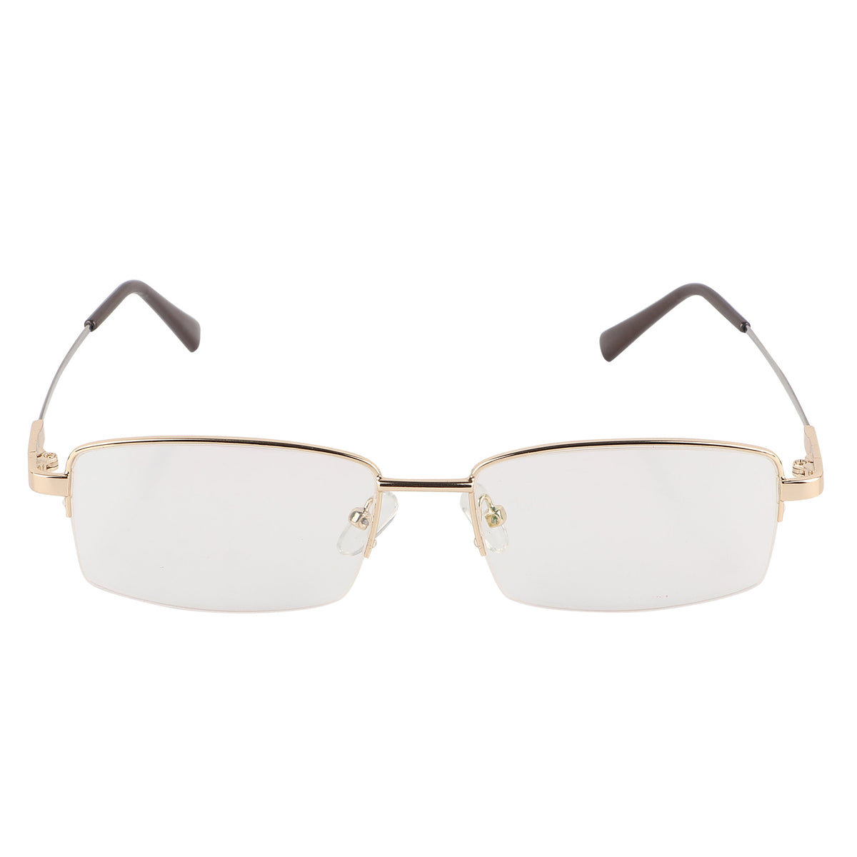 Flexible Arms Metal Half Rim Frame (Gold)