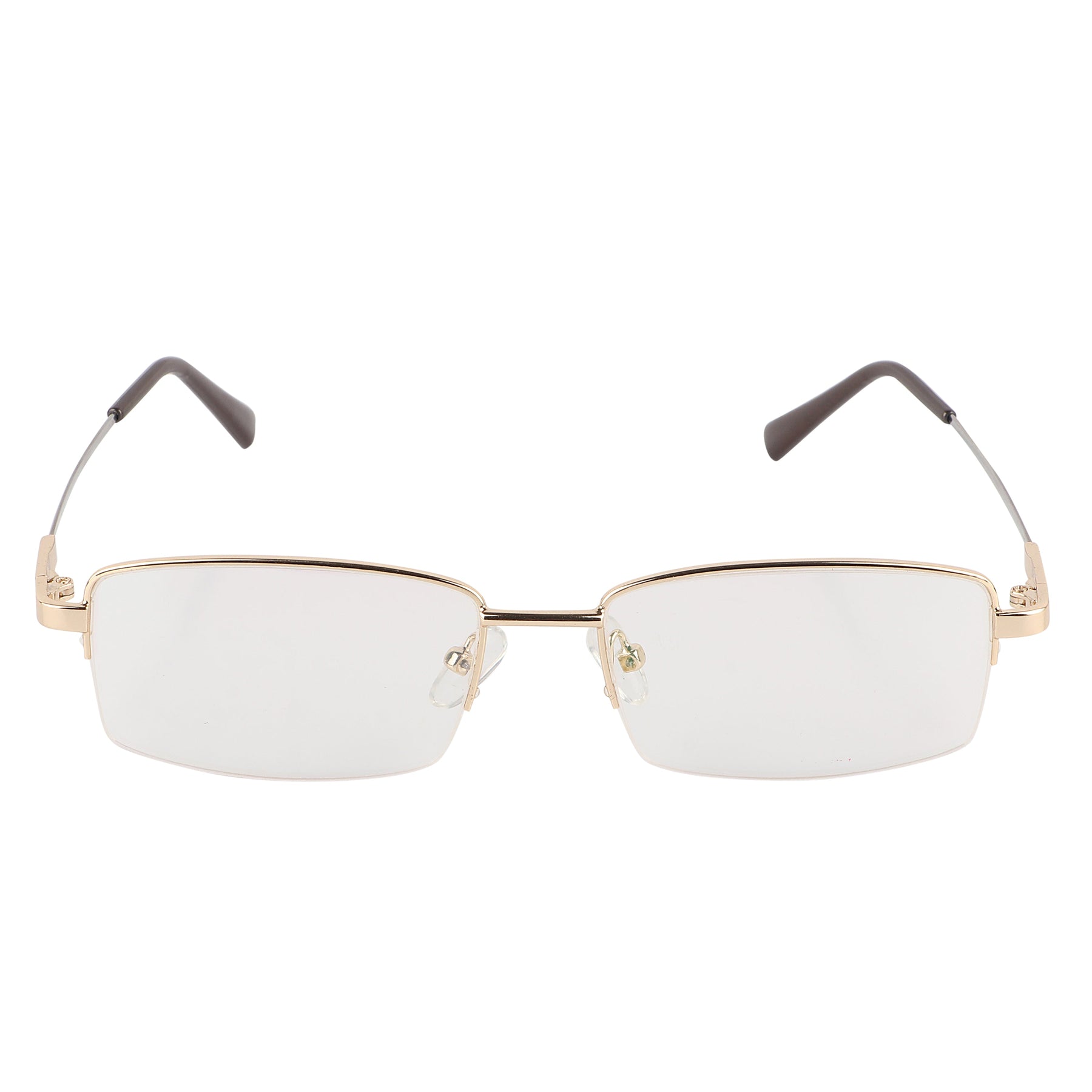 Flexible Arms Metal Half Rim Frame (Gold)