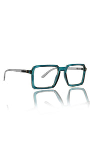 Colour Frame Series Eyewears | Blue Rays Protection Square Stylish Spectacles With Anti Glare Eyeglasses For Men and Women Eyewears (Turquoise Blue)