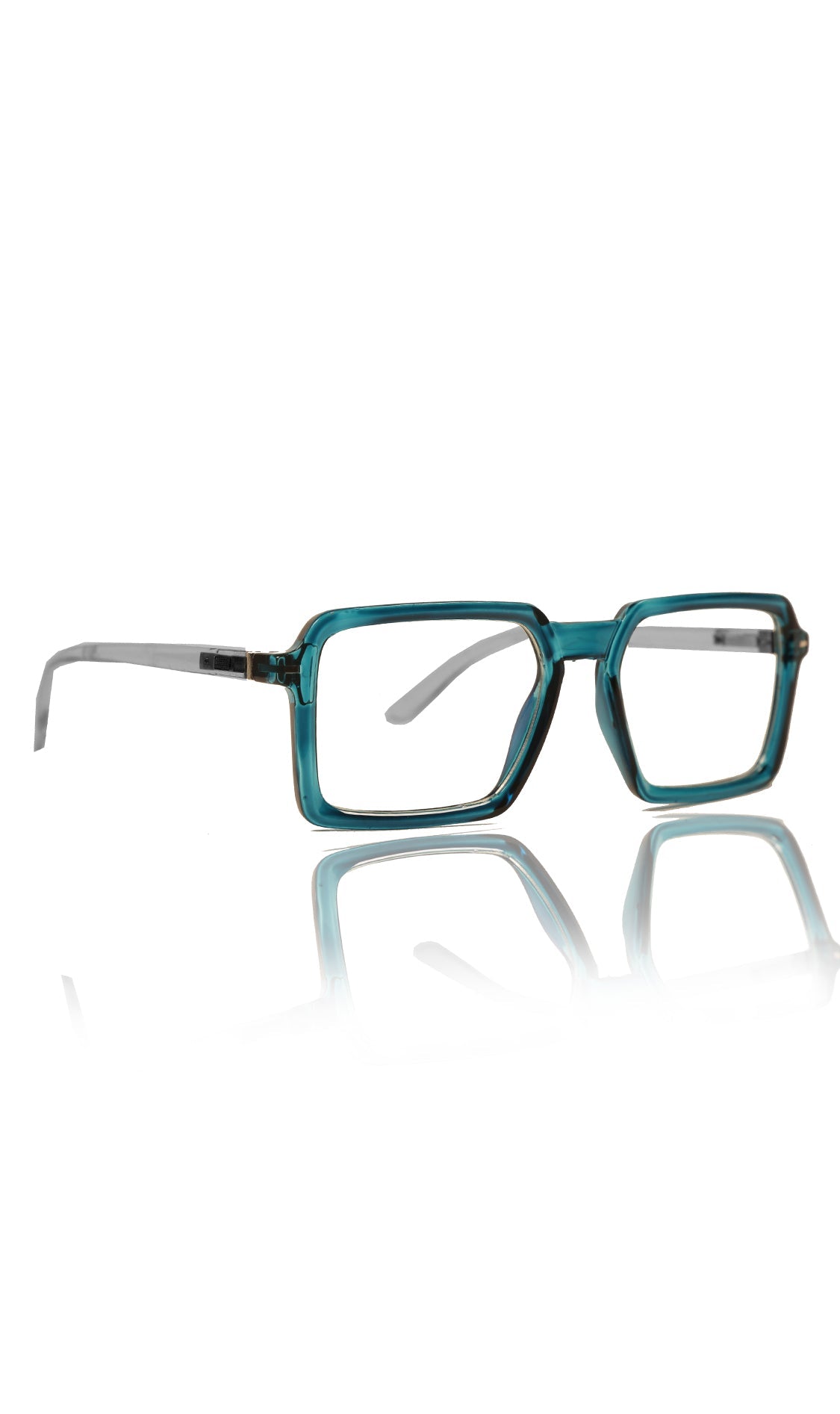 Colour Frame Series Eyewears | Blue Rays Protection Square Stylish Spectacles With Anti Glare Eyeglasses For Men and Women Eyewears (Turquoise Blue)