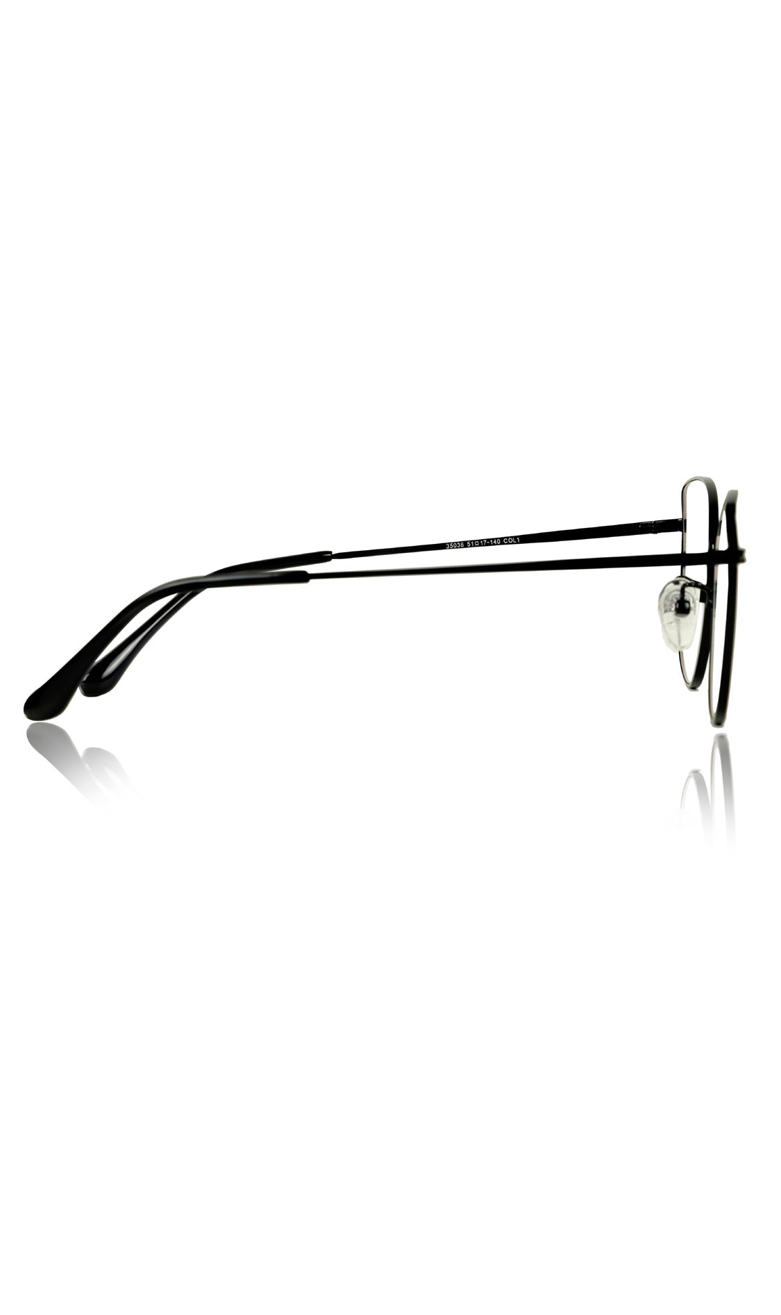 Premium Series Cat Eye Metal Designer Frame Women Spectacle | Fashionable Blu Cut Anti Glare Eyeglasses For Computer, Mobile Phone and Blue Rays Protection Eyewear (Black)