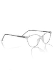 Premium Series Cat Eye New Design Blu Cut Eyeglasses Pure Acetate Frame | Fashionable Spectacle Eyewear For Women (Transparent)