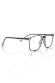 Premium Series Pure Acetate Sheet Rectangle Eyewear Frame | Modern Fashionable Trending Spectacle Eyeglasses For Men and Women (Ash Grey)
