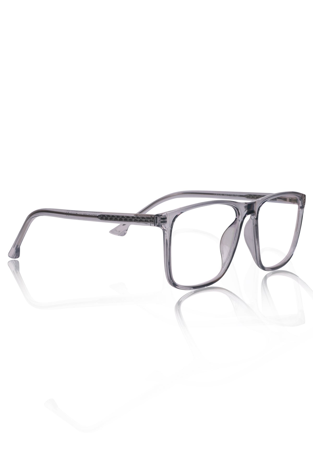 Premium Series Pure Acetate Sheet Rectangle Eyewear Frame | Modern Fashionable Trending Spectacle Eyeglasses For Men and Women (Ash Grey)