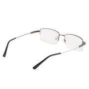 Flexible Arms Metal Half Rim Frame (Grey)