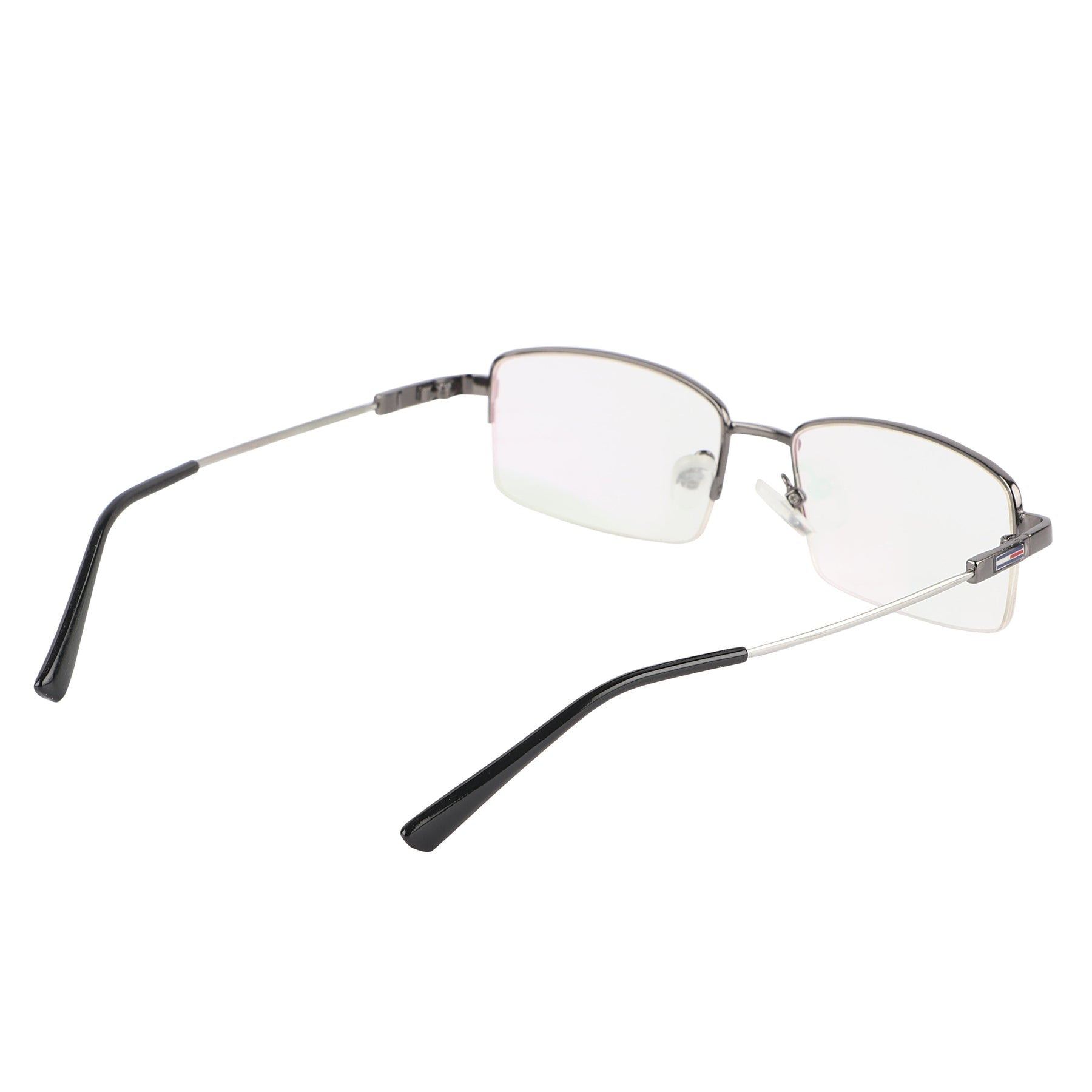 Flexible Arms Metal Half Rim Frame (Grey)