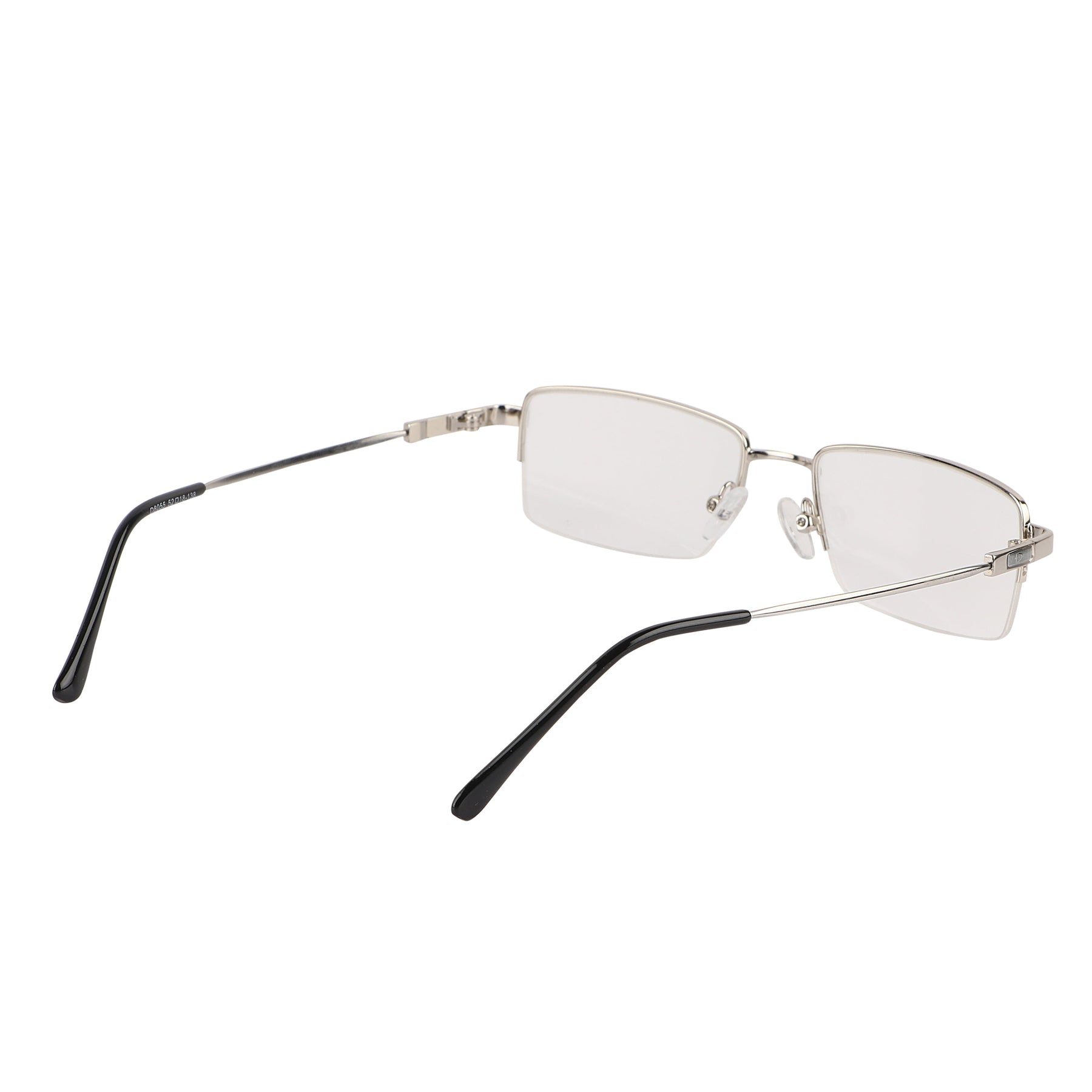 Flexible Arms Metal Half Rim Frame (Silver)