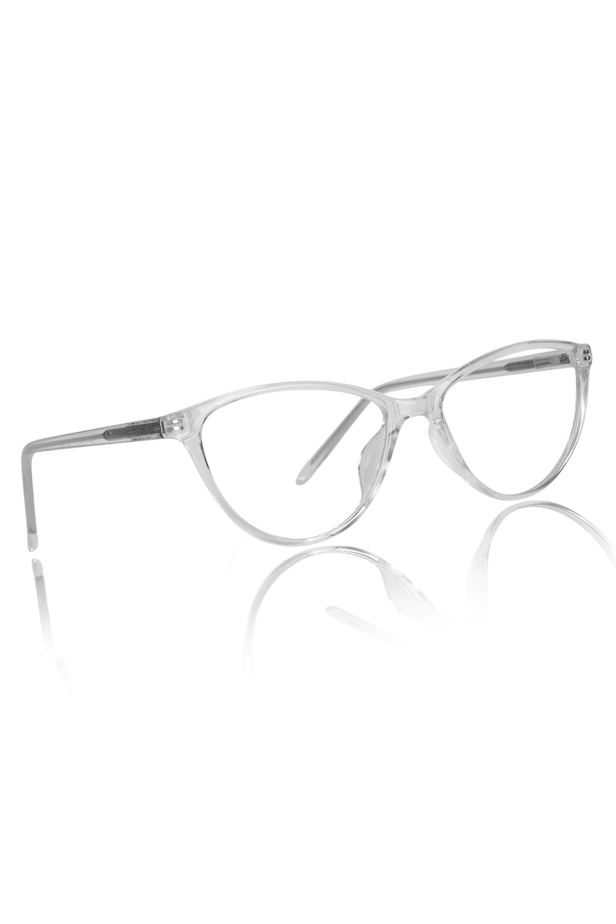 Premium Series Cat Eye New Design Blu Cut Eyeglasses Pure Acetate Frame | Fashionable Spectacle Eyewear For Women (Transparent)